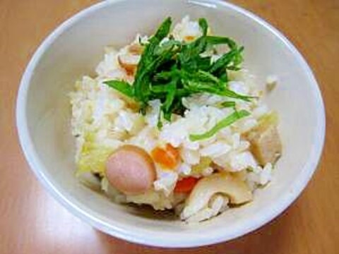 土曜のお昼は！炊飯器ピラフ☆